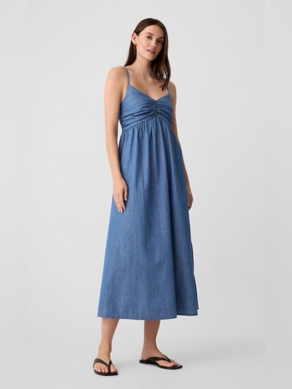 GAP Blue Demim Maxi Dress